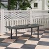 Aluminium Extending Garden Table with Slatted Top for 6-8 Person, 160/220 x 90 x 73 cm, Grey