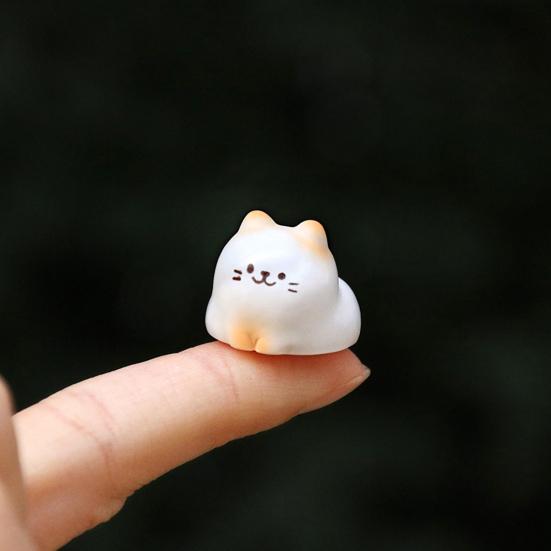 Миниатюрная фигурка кошки из смолы Yousheng, милые модели животных-кошек, миниатюрные украшения для топпера торта, микро-ландшафта, кукольного домика, сада, дома, стола