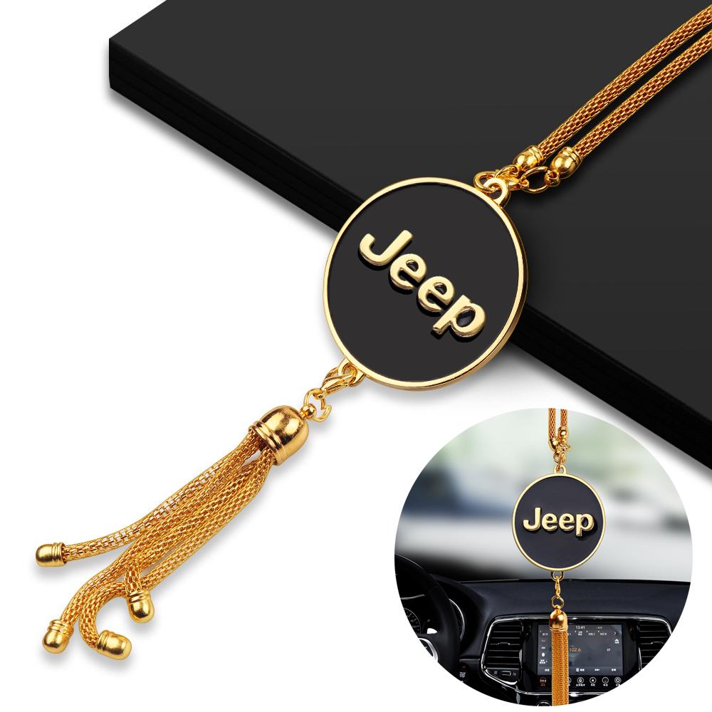 Car Pendants Auto Emblem Interior Rearview Mirror Ornaments Accessories For Jeep Renegade Compass Grand cherokee wk2 Wrangler JK AKL1