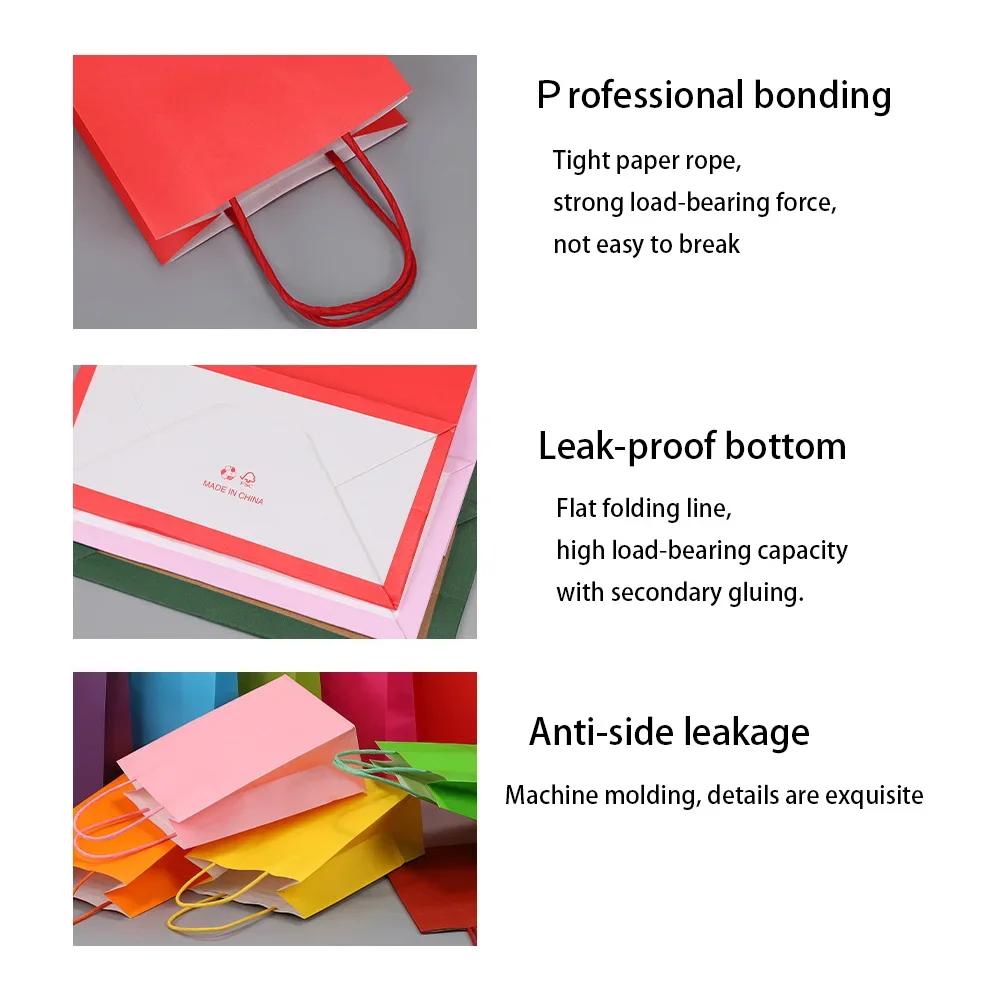 12 шт. Маленький крафт-бумажный пакет с ручками, праздничный подарочный пакет, высококачественные пакеты для покупок конфет