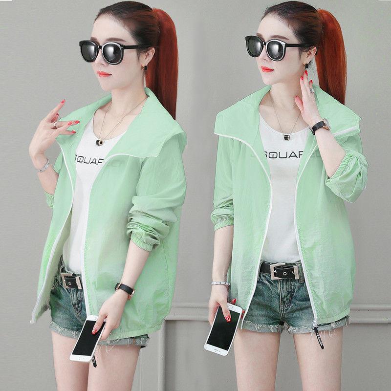 Женская однотонная куртка с капюшоном, легкий дышащий кардиган, защита от солнца, легкое пальто больших размеров