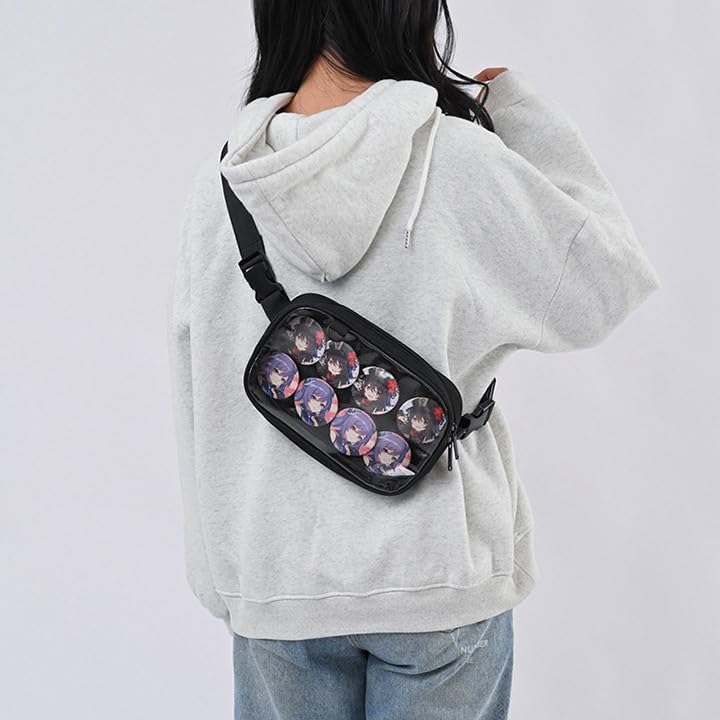 Полезная сумка Ita Рюкзак Ita Рюкзак Ita Большой вместительности Большой рюкзак Прозрачный отаку отакацу Oshikatsu Черный Черный [Harujio] Съемный / 2WAY