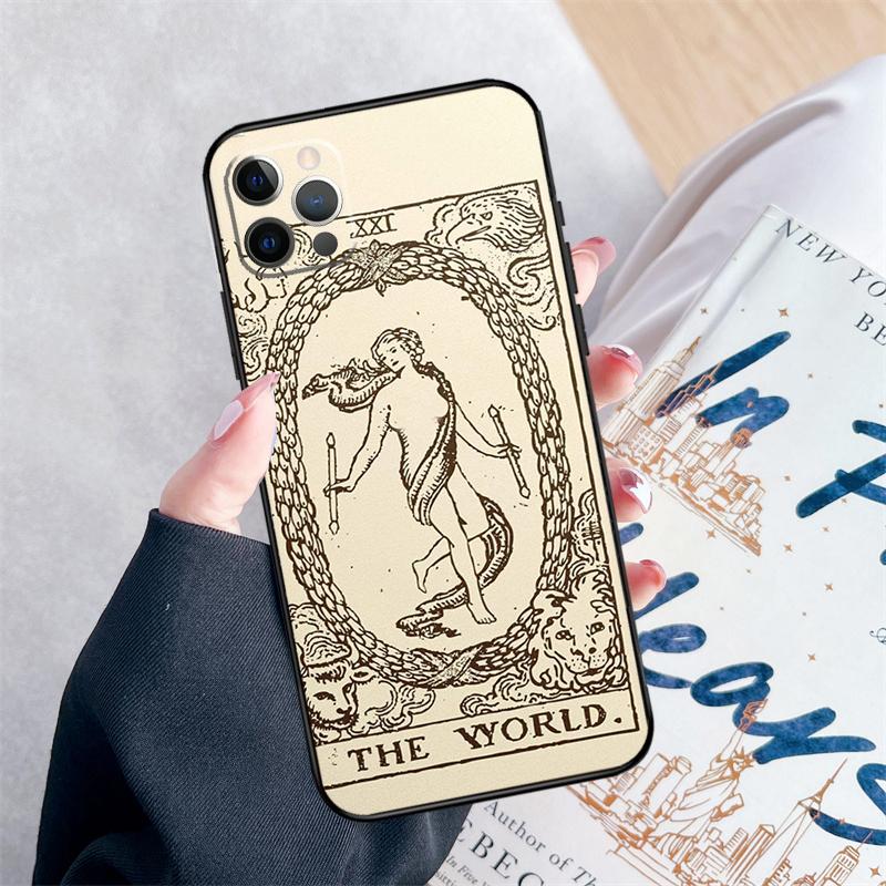 Чехол для телефона Таро Астрология Солнце Луна Влюбленные Для iPhone 16 Pro Max 11 12 13 Mini 14 15 Pro Max XR 15 16 Plus 16e Чехол Coque