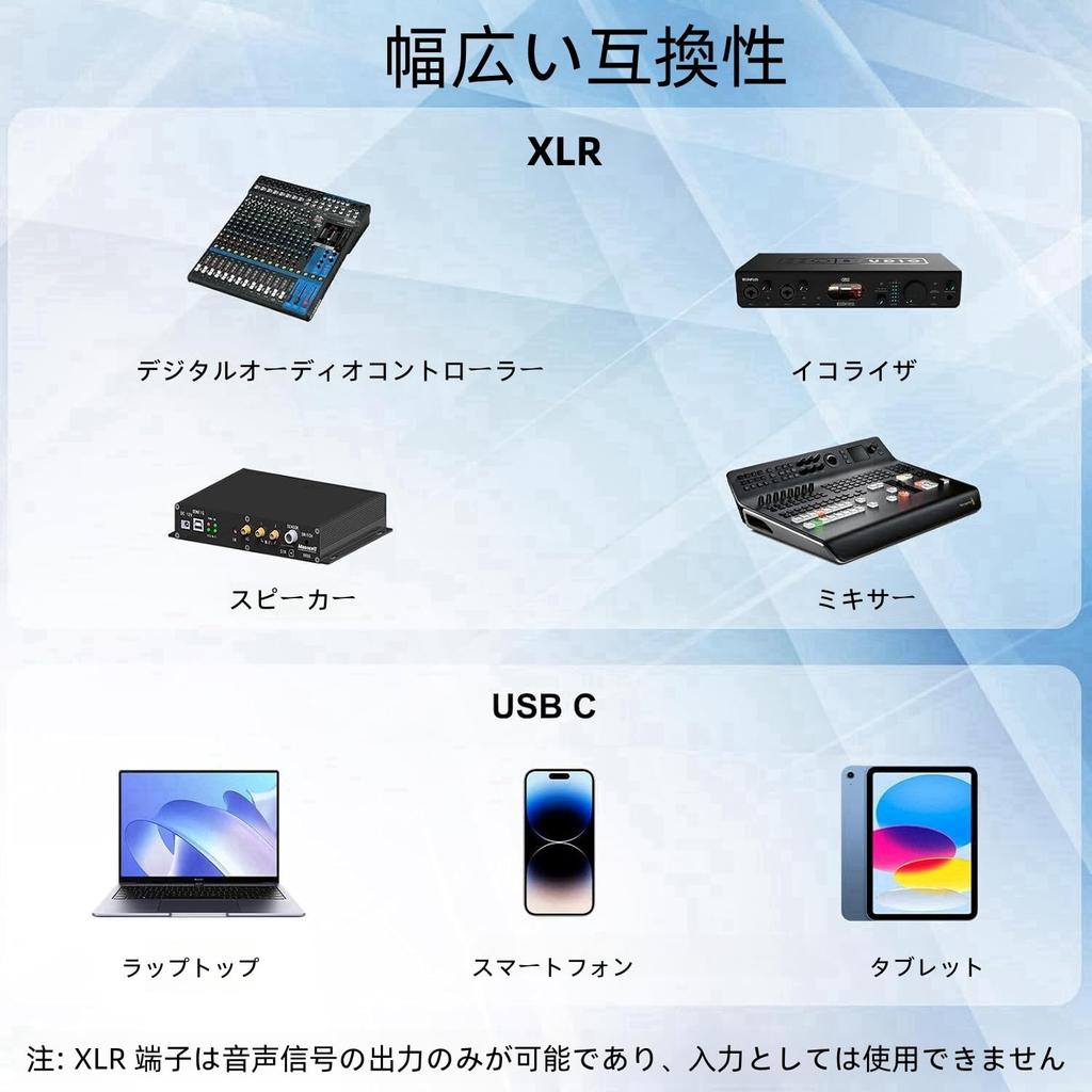 Аудиокабель USB C - 2 XLR, стереокабель-переходник с разъемом Type C на XLR, для ноутбука, Link AV Tone Table 2.5M, смартфоны, планшеты, усилители,