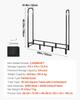 Firewood Rack with Waterproof Cover, 1.22m Outdoor Firewood Holder, 1/4 Cord Storage Metal Log Holder, 400lb Max Weight Capacity, Top Covered,