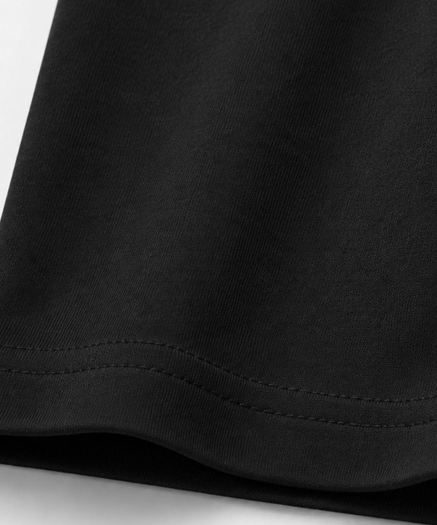 LERENNE Semi Crop T-Shirt - Black