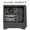 Компьютерные вентиляторы Novonest, 120 мм, Тихие, Высокопроизводительные, 3-контактный разъем, Тонкий дизайн, 5 вентиляторов в наборе, Полностью черные [NK12BK3-5]