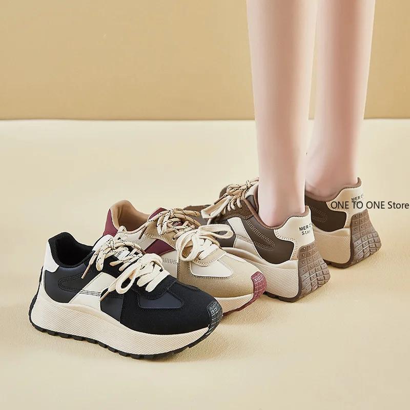 Fashion Ins Korean Version Shoes Women's Fashion 2025 Autumn New Height Increasing Student Running Sports Casual Shoes Street Shot BN025