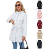 2024 Spring/Autumn Women's Hooded Water-Repellent Belted Trench Coat – Thin, Casual, Loose Fit