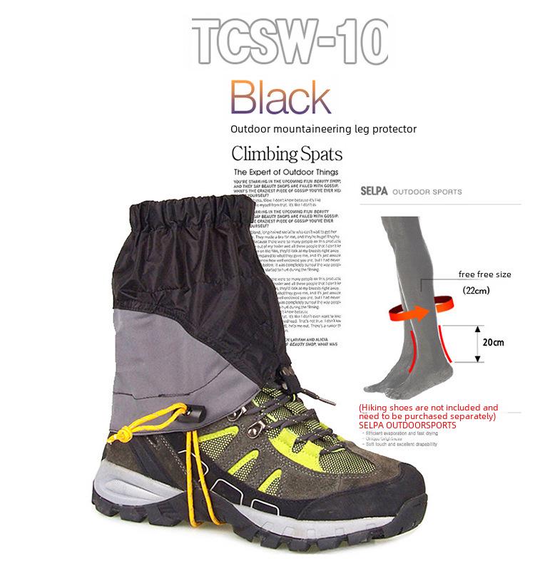 Водонепроницаемые, износостойкие походные гетры — защита от песка и снега, легкий нейлон с силиконовым покрытием.