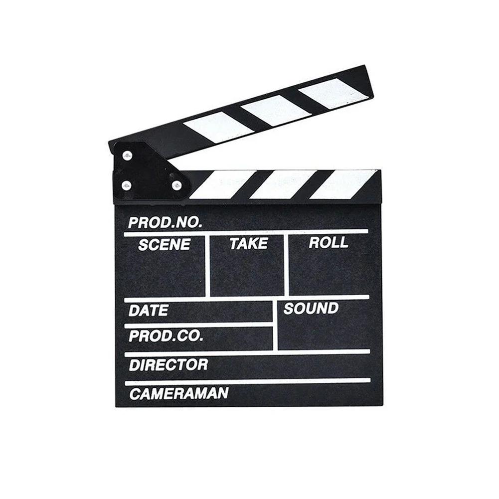 1PC Vlog Recording Recording Clapboard TV Movie Clapboard Photography Props Wooden Director Video Scene Clapboard
