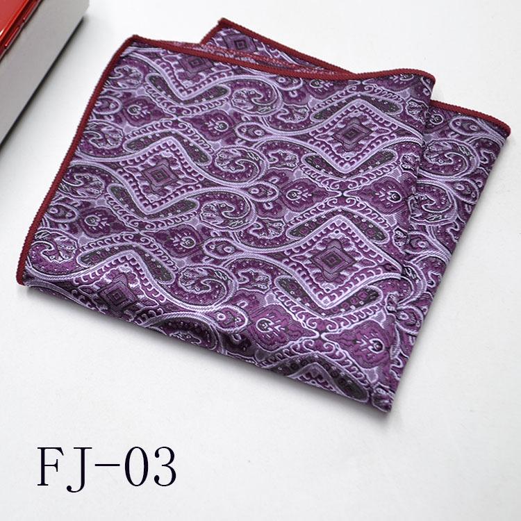 Мужской карманный платок Корейская версия Цветок кешью Маленький квадратный Костюмный носовой платок Универсальный наряд 24*24 см