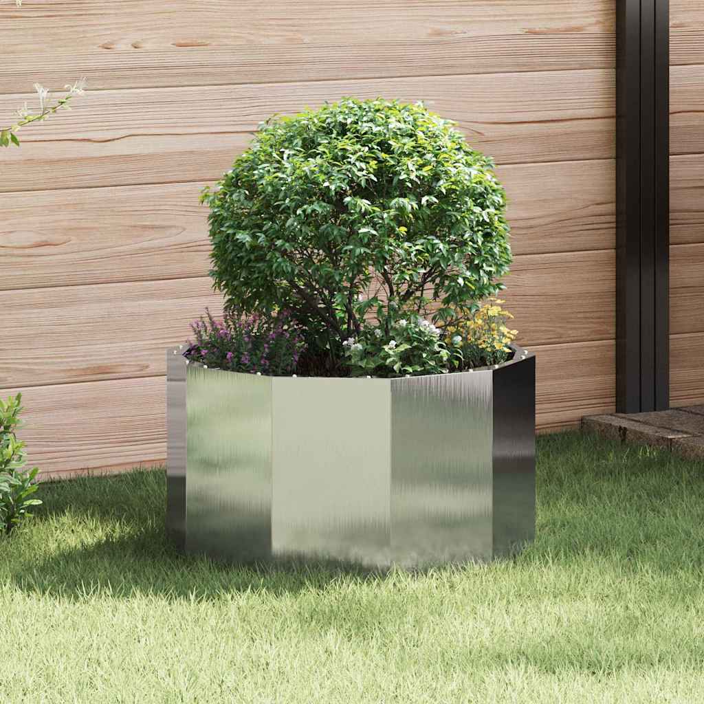 Plant Pot Silver 60 x 60 x 35 cm Stainless Steel