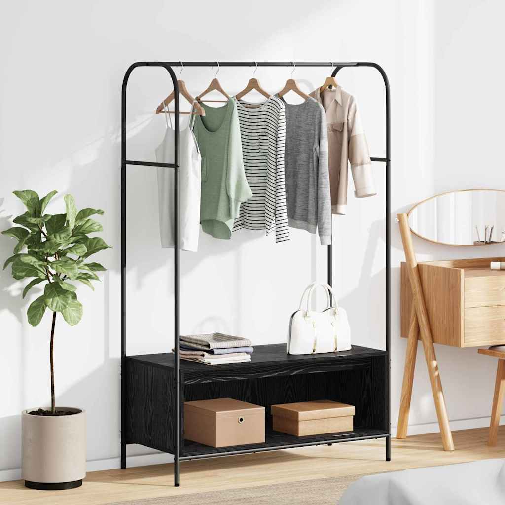 Coat Rack Black 100 x 44 x 160 cm Engineered Wood
