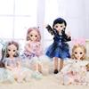 30CM Mini Movable 12Jointed Doll Girls Toy 3D Big Eyes BJD Princess Full Outfits Dresses Collection Childrens Doll Gift
