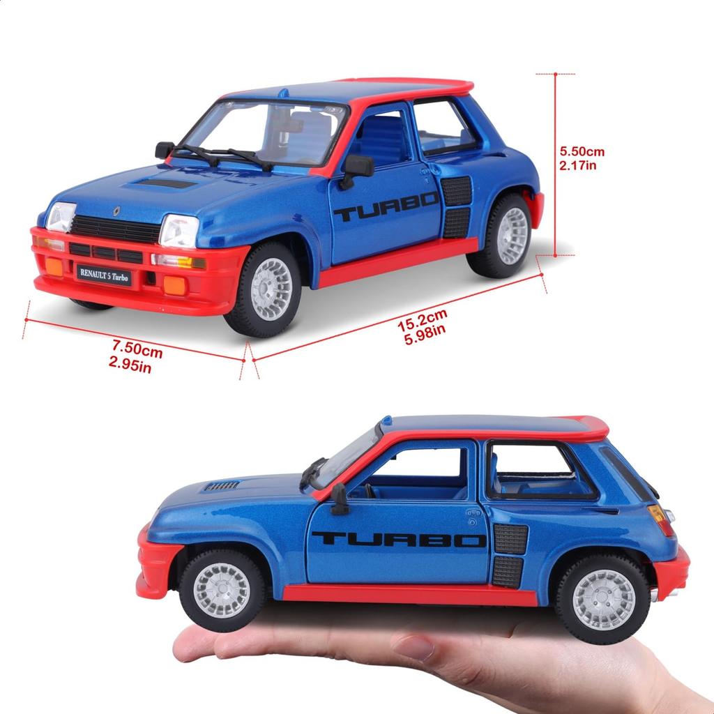 Bburago scale Renault R5 Turbo Blue Diecast Model Finished BU 1/24 / Car, Product, 18-21088