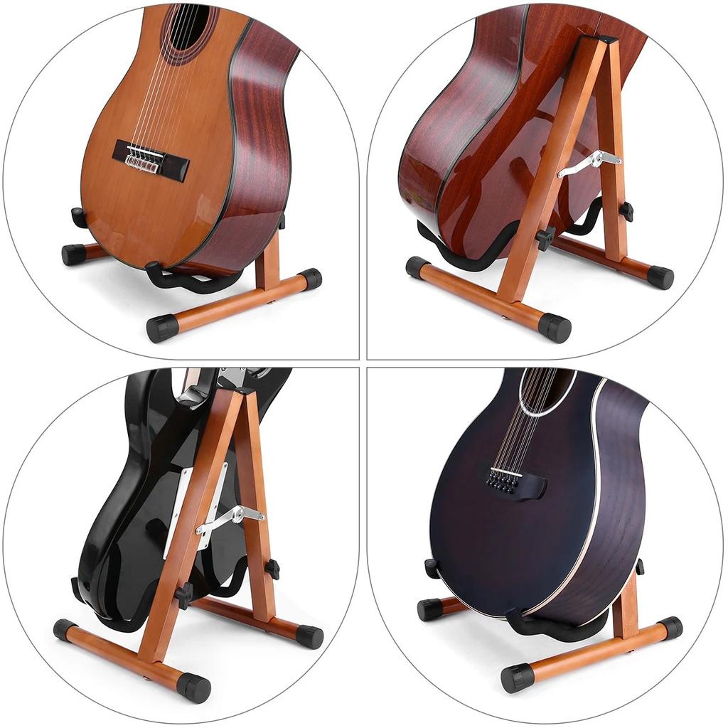 Портативная подставка для гитары из цельного дерева, съемный кронштейн для струнных инструментов из березы