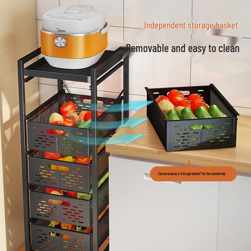 MAXCOOK 5-Tier Slim Kitchen Storage Cart