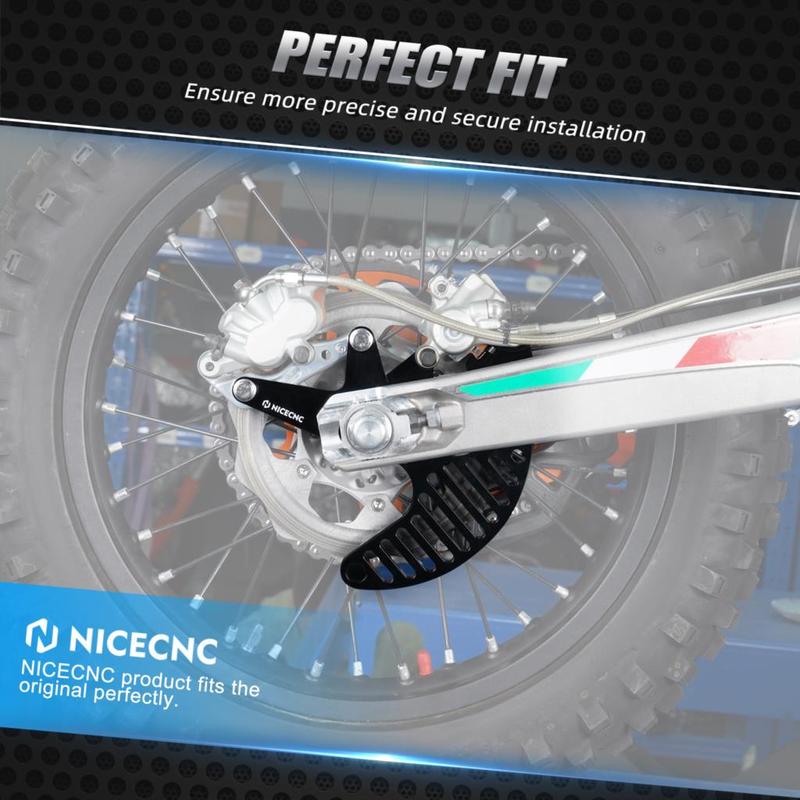 NICECNC Для KTM EXC 300 EXC-F 350 2004-2024 Задний кронштейн двойного суппорта Защита тормозного диска для трюков Для Husqvarna TE 300 GasGas EC 300