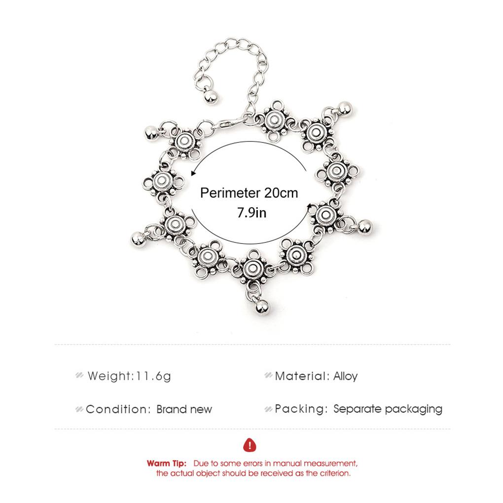 Women Vintage Chain Hollow Foot Anklet Water Drop Tassel Jewelry Decoration Gift