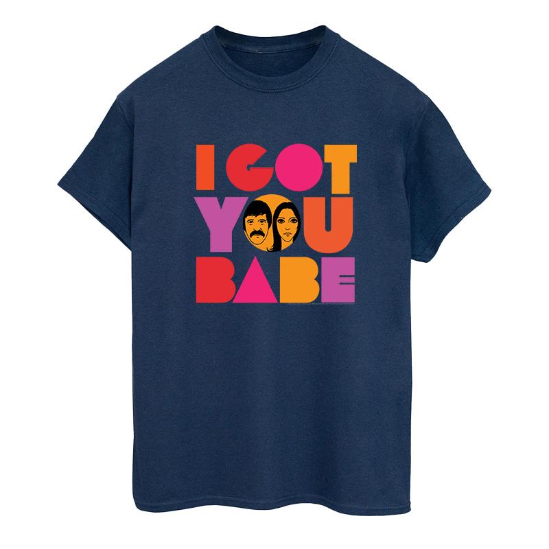 Sonny & Cher Womens/Ladies I Got You Cotton Boyfriend T-Shirt