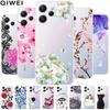 Чехол для Xiaomi Redmi 12 Цветы Прозрачный ТПУ Силикон Funda Capa Для Redmi 12 4G / Redmi12 5G Мягкие Чехлы Прозрачный Coque Сумки