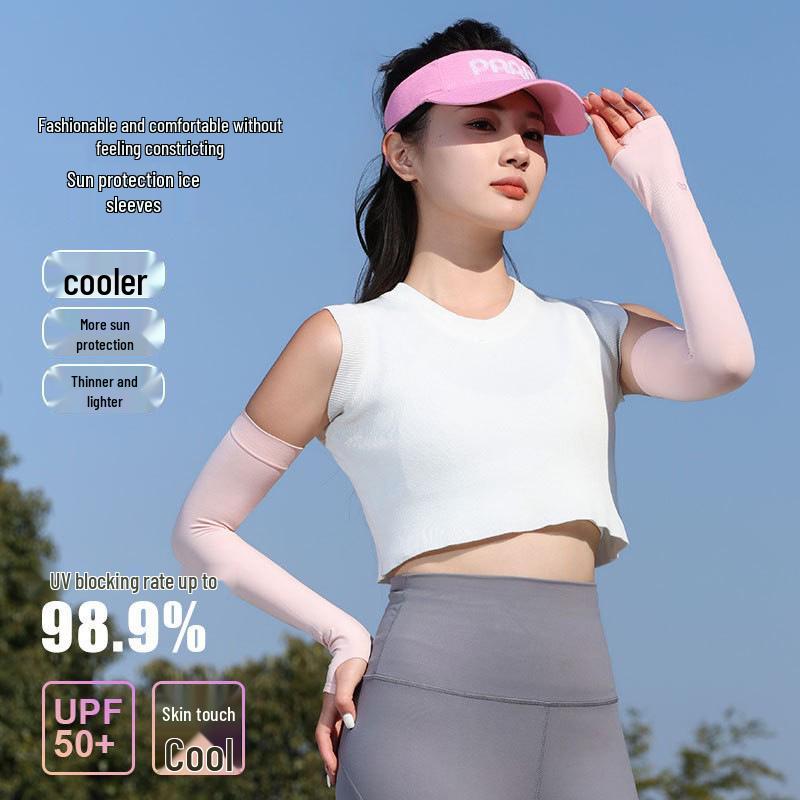 Ice Silk UV Protection Sleeves for Cycling - Breathable Sun-Guard for Men & Women