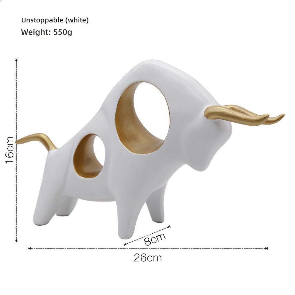 Испанский бык, скульптура из смолы - Золотистая металлическая статуэтка боевого быка, Ручная работа, Декор матадора с деталями рогов, Подарок для мужской берлоги