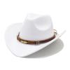 Tibetan Top Hat Minority Style Metal Feather Western Cowboy Top Hat Men And Women Couple Hat Felt Hat