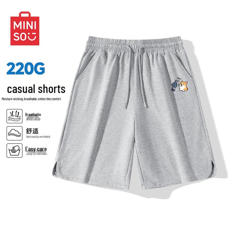 MINISO Men's Heavyweight Knit Summer Casual Shorts
