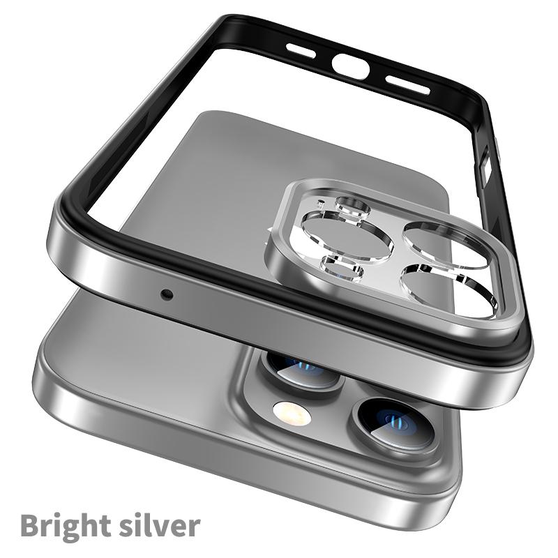 Алюминиевый сплав рамка роскошный тонкий чехол для iPhone 16 Plus 15 Pro Max 14 Pro 13 противоударный внутренний силиконовый чехол для телефона