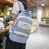 Large Capacity School Bag Women's Color Block Backpack
