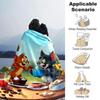 1pc coffee break Flannel Blanket Soft Warm Throw for Home, Office, Travel, All-Season Cozy Bedding GiftL1212