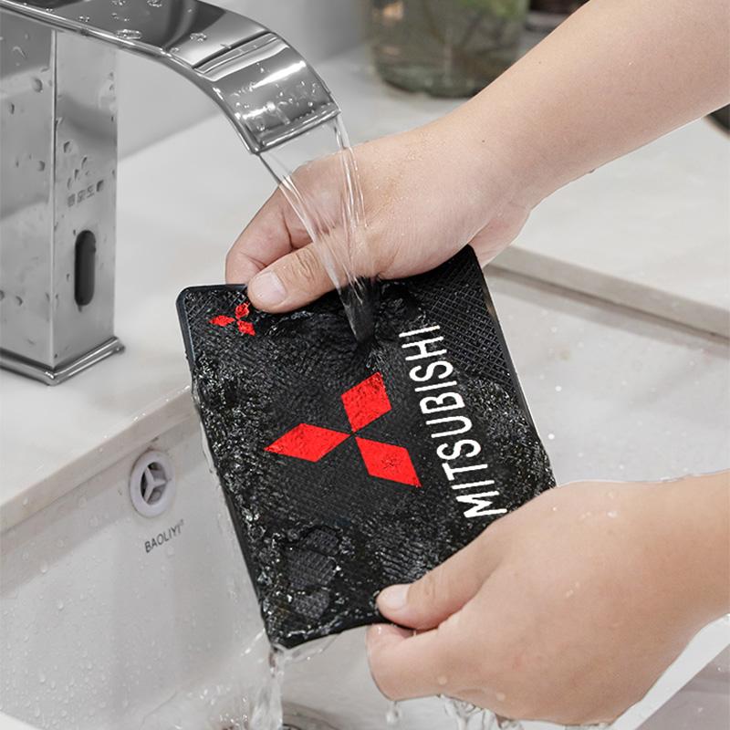 For Mitsubishi ASX Lancer Ex Galant Grandi Ecolis Competition Car Logo Non Slip Mat Auto Dashboard Sticky PVC Pad Accessories
