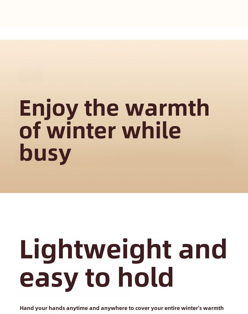 Двусторонняя перезаряжаемая плюшевая грелка для рук - портативное самонагревающееся устройство