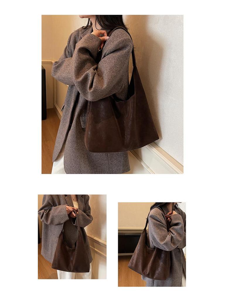 2025 Women's Exquisite Large Capacity Leather Shoulder Bag – Versatile Mother-Child Tote