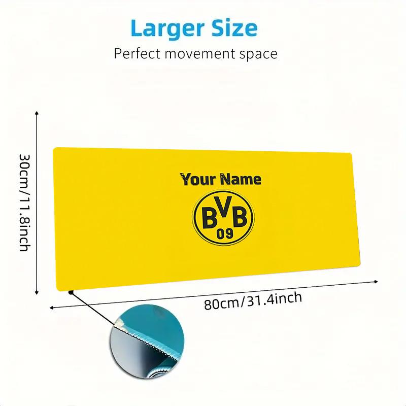 Bsc Young Custom Name Large Size Mouse Pad Large Gaming Table Cushion Non-slip Laptop Tablet Big Mousepad XXL Mat Mini PC Playmat With Lock edge