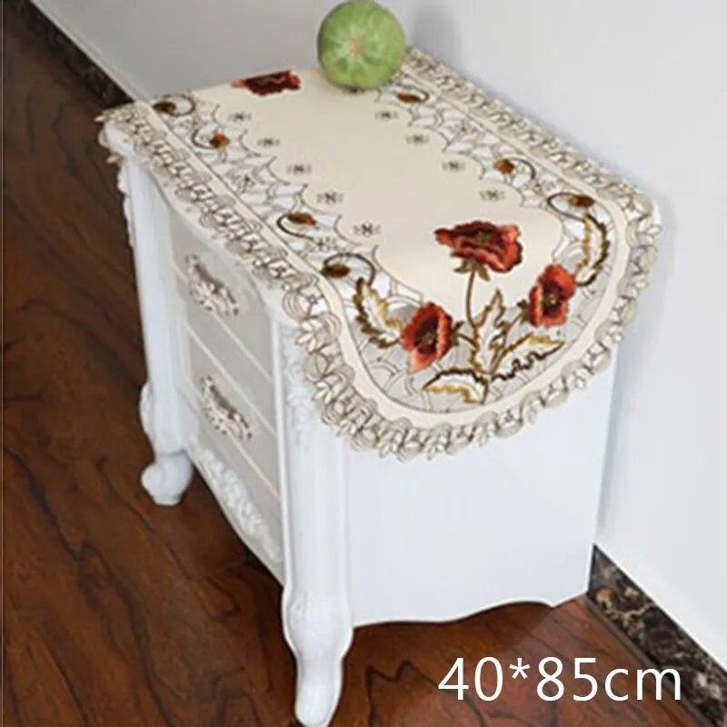 Vintage Embroidered Cloth Rectangular Wedding Table Cloth Event Party Banquet Home Decoration Table Cover CDN