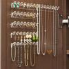 9Pcs Wall Mounted Necklace Holder 8 Hooks Jewelry Display Stand Jewelry Storage Rack Jewelry Store
