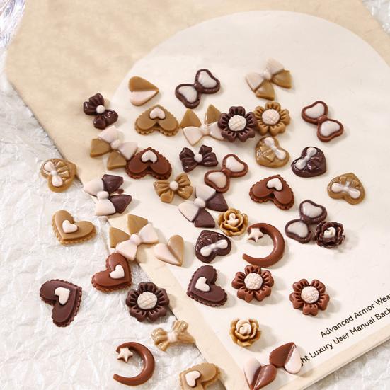 30 шт./пакет смоляные камелия стразы для ногтей красивые прочные банты аксессуары для дизайна ногтей