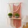 Handcrafted Macrames Wall Shelf Organizers User friendly Design Wall Hanging Shelf for Home Storage and Decoration