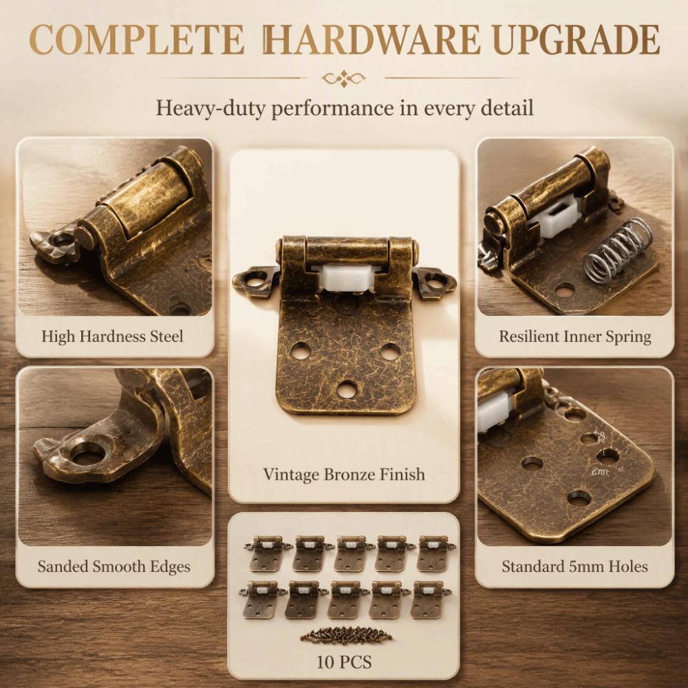 10pcs Self Closing Spring Cabinet Hinges Durable Self Closing Hinges Cabinet Accessories