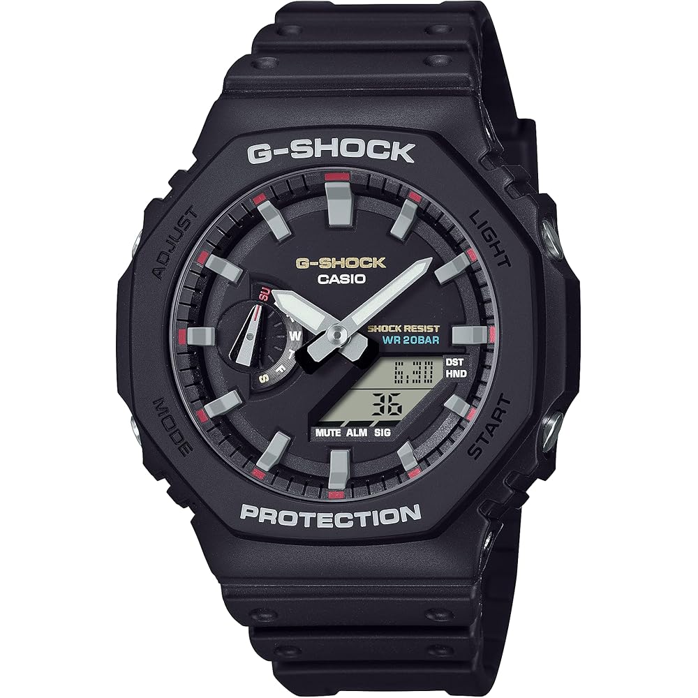 Casio G-Shock GA-2100RL-1A Men's Watch Black Resin Strap Water Resistant Analog-Digital