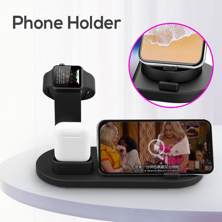 Magnetic Wireless Charger Stand Foldable 15W Fast Charging Station for iPhone Airpods Apple Watch Desktop Holder