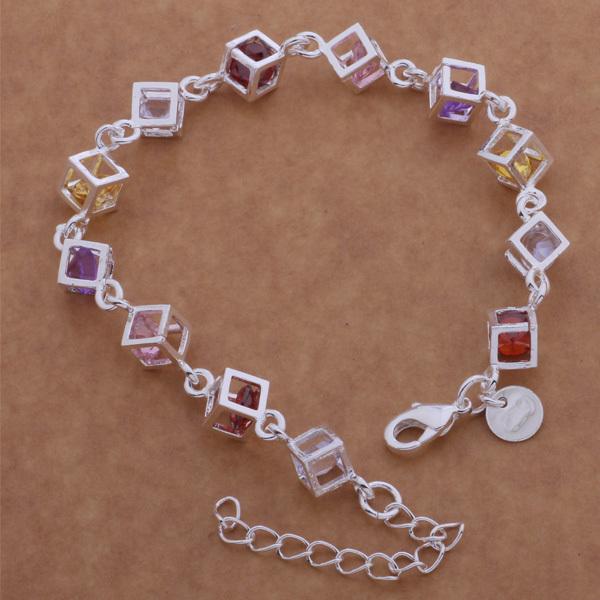 SAY 925 Sterling Silver Bracelets Colored zircon For Women Exquisite Student Girlfriend Jewelry Accessories Wedding Fashion Gift