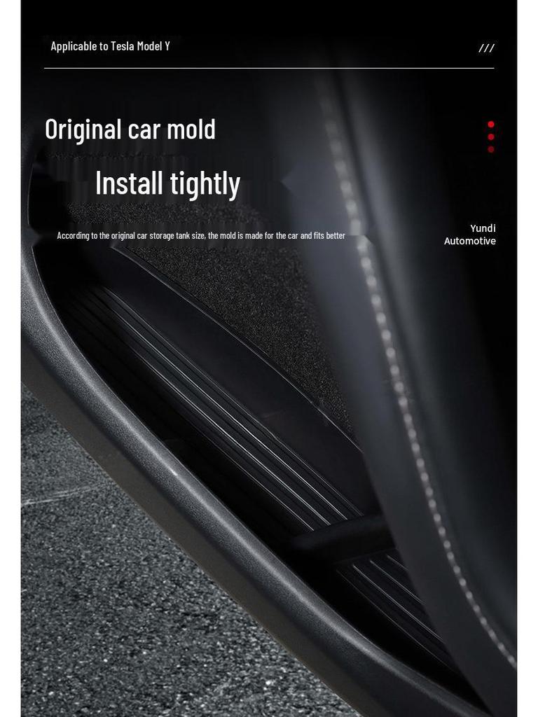 Бокс для хранения в двери Tesla Model Y: Водонепроницаемый, Мягкий Резиновый, Противоскользящий Аксессуар для Салона Автомобиля из ТПЭ