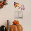 PVC Wall Decals Halloween Pumpkin Ghost Switch Sticker, Cartoon Light Self-Adhesive Panel Stickers Decoration Decal for Living Room Bedroom