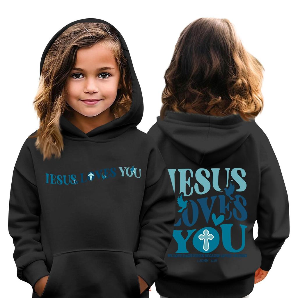 Детская толстовка с капюшоном для мальчиков и девочек, модная принтованная толстовка с длинными рукавами и карманом