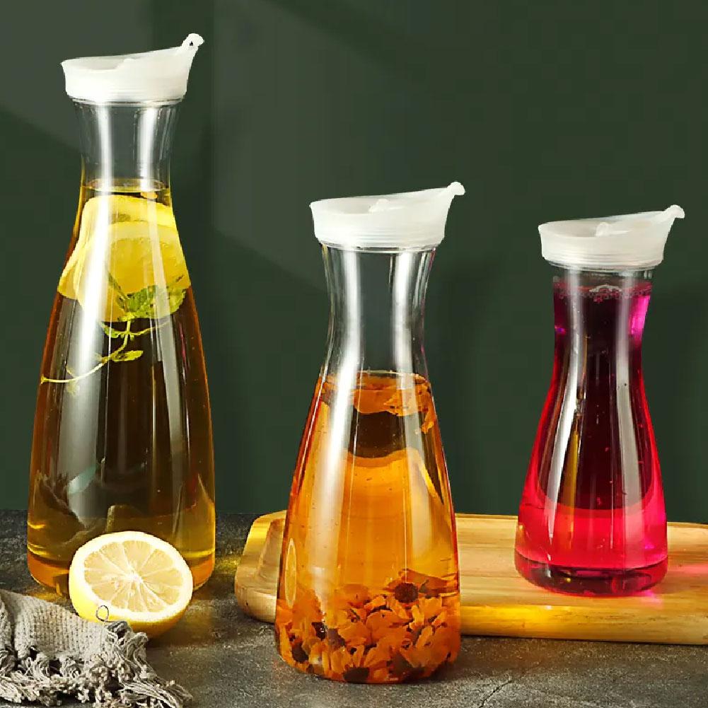 Пластиковый кувшин для воды 600 мл/1600 мл, прозрачный, для сока, чая, молока, большой емкости, для бара, вечеринки, вина, пива, бутылки для кухни, для хранения напитков