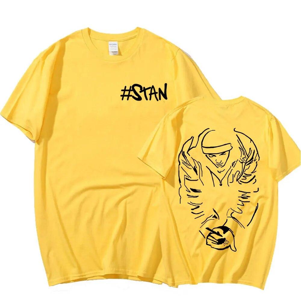 Rapper Eminem Stan T-shirt Vintage 90s Hip Hop Punk Tshirt Unisex Harajuku Clothing Oversized Male Tops T Shirt Streetwear Unisex